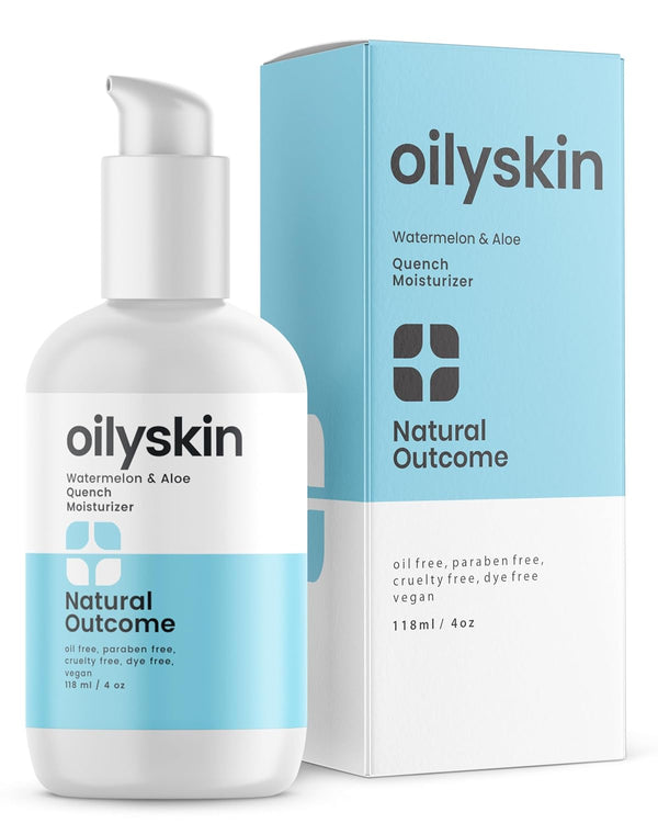 Oily Skin Moisturizer | Oil Free Daily Facial Gel w/Hyaluronic Acid | Watermelon & Aloe Vera Lotion | 4 oz