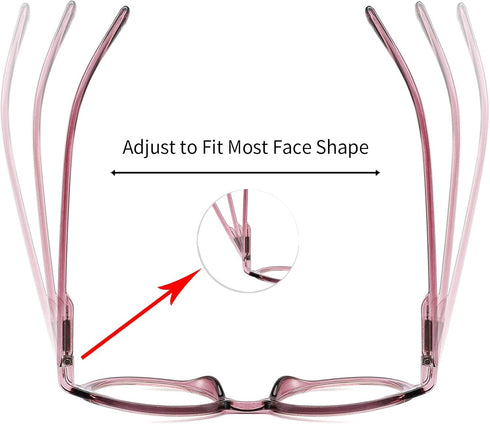 IVNUOYI 6 Pack Blue Light Blocking Reading Glasses for Women, Stylish Anti Glare Computer Eyeglasses, 3.5