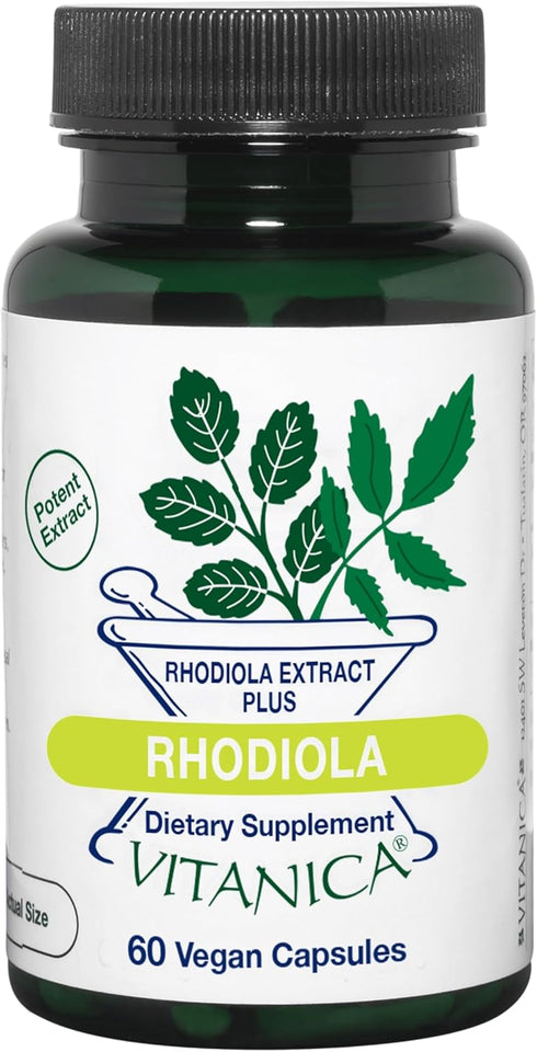 Vitanica Rhodiola Rosea Root Extract, 200mg, Vegan, 60 Capsules