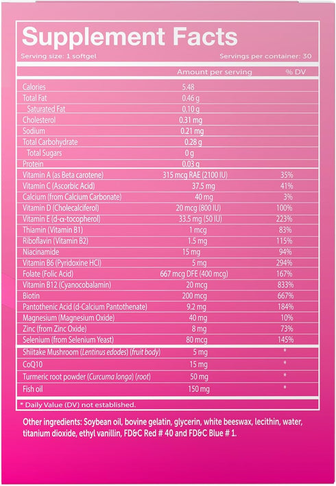 Vivioptal Women Multivitamin & Multimineral Supplement, 30 Softgels - CoQ10 & Omega 3