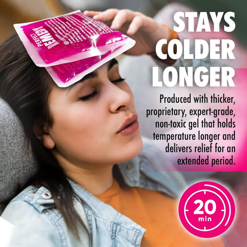 2 Pack Reusable Ice Packs for Injuries, Soothing Flexible Gel Ice Packs for Pain Relief, Hot Water Bottles Alternative