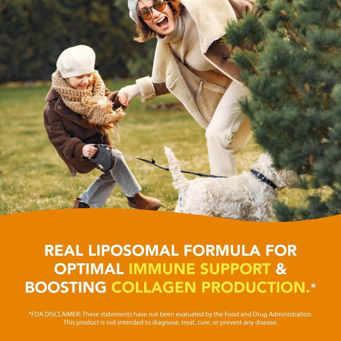 AMANDEAN Liposomal Vitamin C 1000mg - Liquid Supplement for Immune Support and Skin Health