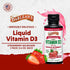 Pack 2 D3 5000 5.6 oz Barlean's of Vitamin Liquid Supplement for Kids and Adults, IU Vitamin D, Strawberry Milkshake
