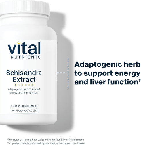 Vital Nutrients Schisandra Extract, 90 Vegetarian Capsules - Liver, Immune, Energy, Endurance Support