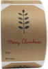 Boho Christmas Gift Tag Adhesive Stickers – 2 x 3 Inch Labels, Roll of 100 with Minimalist Designs, Made in USA