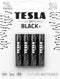 Tesla Black+ AAA Maximum Power Alkaline Batteries, 10-Year Shelf Life, Leak-Free, Long-Lasting Battery Life, 4 Count