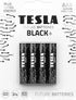 Tesla Black+ AAA Maximum Power Alkaline Batteries, 10-Year Shelf Life, Leak-Free, Long-Lasting Battery Life, 4 Count