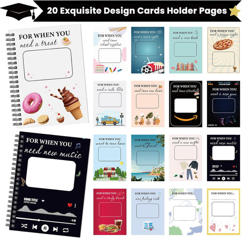 Zhanmai 7 5 Inch 2026 Package College Gift Card Book x Graduation Gift Card Book College Survival Booklet Organizer