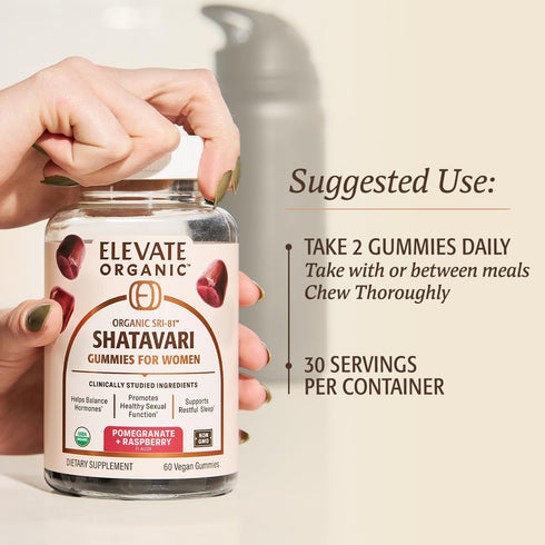 SRI-81 Gummies (30 Shatavari Vegan for Women, Asparagus racemosus Root Extract with Acti Veda, Pomegranate