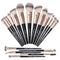 MAANGE Makeup Brushes, 18 Pcs Professional Brush Set, Premium Synthetic Face Kabuki Brush Kit for Foundation and