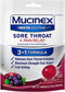 Mucinex Instasoothe Sore Throat Relief Lozenges with Hexylresorcinol, Cough Drops Alternative, 40 Elderberry & Wild