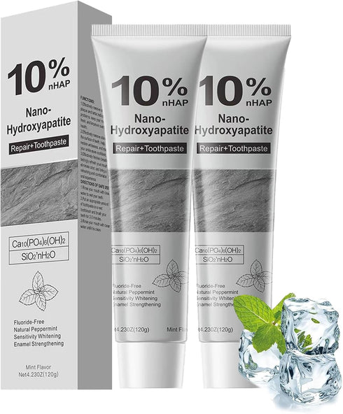 Vingtank Hydroxyapatite Toothpaste, 10% Nano Hydroxyapatite Toothpaste, Natural and Fluoride-Free, Gentle on Sensitive