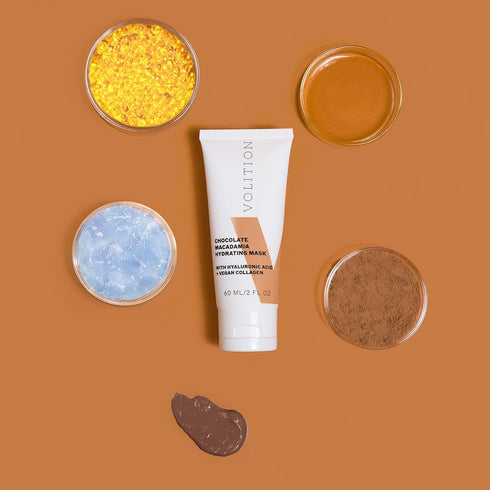 Volition Chocolate Macadamia Hydrating Face Mask - Nourishing Facial Mask with Hyaluronic Acid