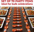 Sets 70, 210 Bulk Plastic Cutlery for Pieces, Spoons, Knives, Forks, Party and Wedding Supplies (Orange)