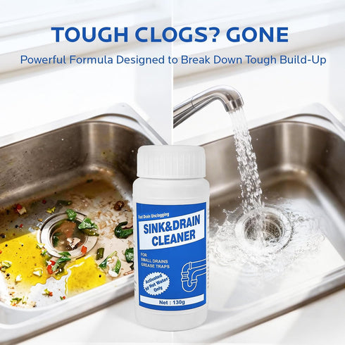 Maintenance4 pack Sink and Drain Cleaner Powder: All-Purpose Pipe Opener for Kitchen Bathroom Pipes and Floor Drains