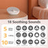 SOMEYOU 18 Portable White Noise Sound Machine with Sleep Sounds, Battery Powered Bluetooth Function Knob Volume Control