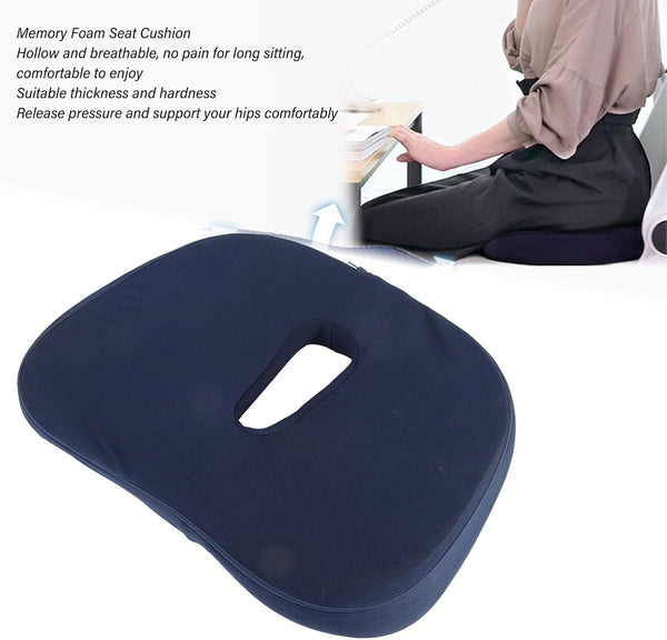 POTRUWE Seat Cushion for Desk Chair and Office, Chair Cushion with Memory Foam, Back Support Pillow Memory Foam Seat