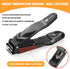 Nail Clippers for Men Women with Catcher,No Splash Ultra Sharp Professional Heavy Duty Nail Clipper,Adult Sturdy Fingernail Clipper and Toenail Clipper with Nano Nail File for Travel,Home,Gifts
