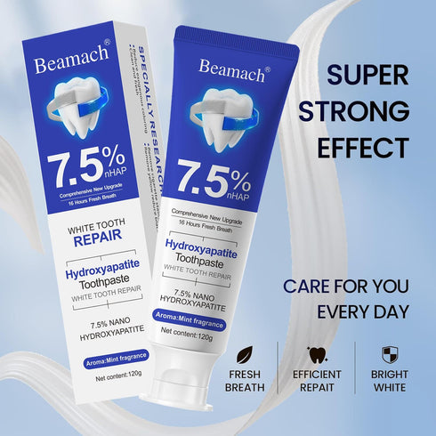 Kunnozz 7.5% Beamach Hydroxyapatite Toothpaste, Nano Hydroxyapatite Toothpaste, Whitening Tooth Repair, Protects Enamel