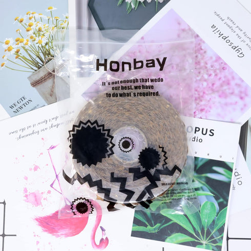 Honbay Sparkly Polyester Star Ribbon Trim - Gold for Wedding, Birthday, Valentine's Day, Gift Wrapping, DIY Crafts