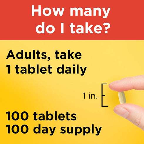 Nature Made Extra Strength Vitamin C, 1000 mg, 100 Tablets, Dietary Supplement for Immune Support, 100 Day Supply