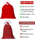 Shappy 2 Pcs Christmas Velvet Santa Claus Bags, Large 20 x 28 Inch Gift Sack with Drawstring for Xmas Presents (Red)