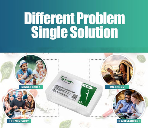 Dental Floss Picks - Eco Friendly Reusable Tooth Flossers, 50PCS Thin Thread Flossers for Adults Kids, Box of 6