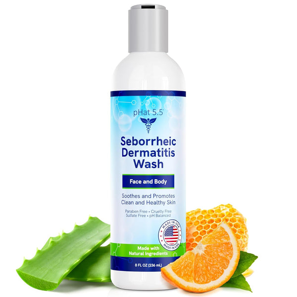 Seborrheic & Atopic Dermatitis Gentle Face Wash - Natural & Organic Cleanser for Sensitive Skin