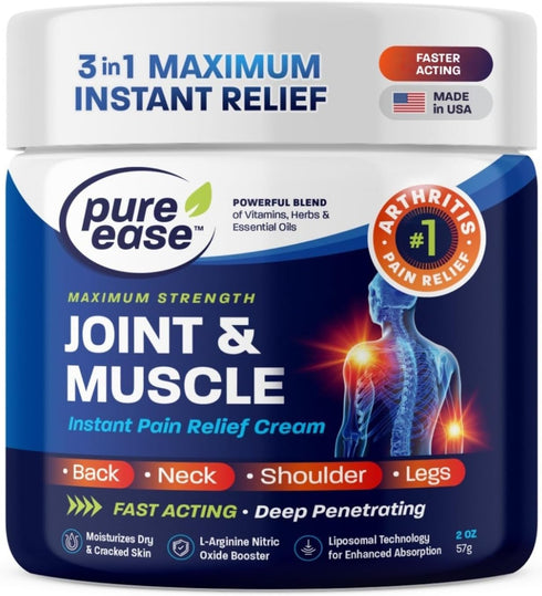 Arthritis Cream Pain Relief 2oz - Powerful Formula for Rapid Relief from Joint, Muscle, and Arthritis Pain