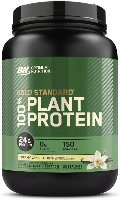 Optimum Nutrition Gold Standard Plant Based Protein Powder - Gluten Free, Vegan Protein for Muscle Support, Creamy
