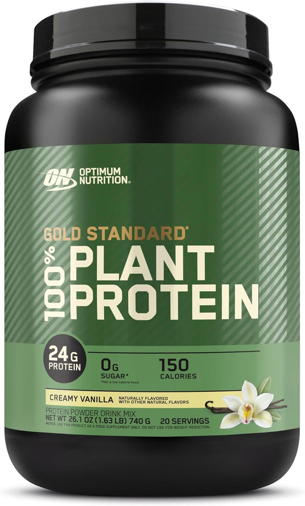 Optimum Nutrition Gold Standard Plant Based Protein Powder - Gluten Free, Vegan Protein for Muscle Support, Creamy