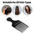 Plastic Hair Pick Comb, Wide Tooth Afro Lift Picks, Pack of 4 Combs for Styling and Detangling