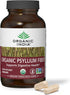 ORGANIC INDIA Psyllium Herbal Powder, Whole Husk Fiber, Keto Friendly, Vegan, Gluten-Free, 180 Capsules