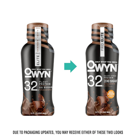Pack, 32g 0g 12 Count OWYN Only What You Need Pro Elite Protein Shake Variety Protein, Sugar, High Protein, Dairy Free