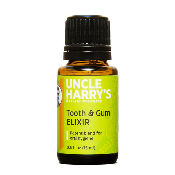 Uncle Harry's Aromatherapy Tooth & Gum Elixir, Alcohol Free Mouthwash for Gums and Bad Breath, 0.5 oz