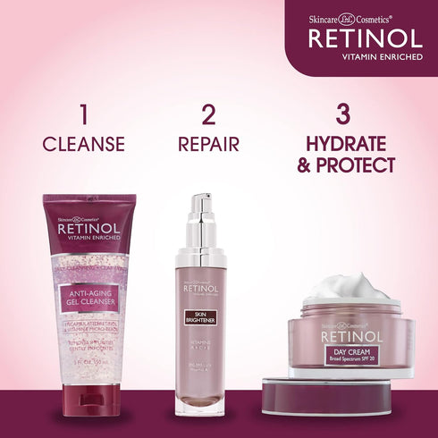 Retinol Day Cream SPF 20 - Broad Spectrum Protection Against UVA & UVB Rays, Moisturizes & Reduces Fine Lines