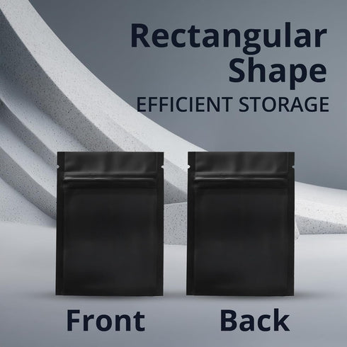 COLSEN Smell Proof Resealable Bags, Matte Black Mylar Bag 3x4 Inches, 100 Pack Strong Zipper Seal for Food Storage