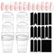 Makartt 12 PCS French Nail Art Stamper Kit - 2 PCS Jelly Nail Stamper, 4 PCS Silicone Heads, 6 Sheets Nail Guide