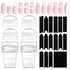 Makartt 12 PCS French Nail Art Stamper Kit - 2 PCS Jelly Nail Stamper, 4 PCS Silicone Heads, 6 Sheets Nail Guide