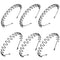 WILLBOND 6 Pcs Unisex Metal Headbands, Spring Wavy Hair Hoop, Black Non-slip for Sports and Yoga