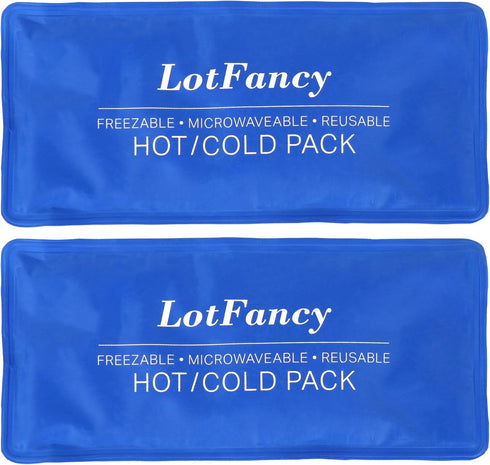 LotFancy Ice Pack for Injuries - Pack of 2, Reusable Hot Cold Pack for Therapy, Pain Relief for Back, Shoulder, Neck,