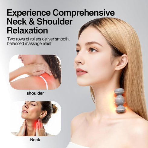 Rongfei Tissue,6 Neck Roller Massage Tool-Manual Neck Massager for Pain Relief Deep Trigger Point Massager Ball