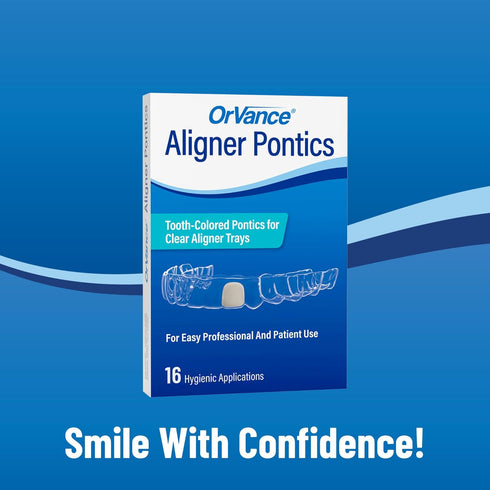Aligner Pontics | Temporary Tooth Replacement for Aligner Trays and Retainers (16 Count) During Orthodontic Treatment