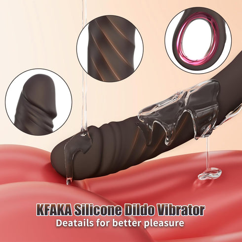 Kfaka Toys-8.3" 7 7 Thrusting Dildo Vibrator Sex Female G Spot Vibrator with Vibrating & Thrusting Modes,Adult Toys