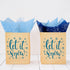 Whaline 160 Sheets Winter Tissue Paper, 14 x 20 Inch Blue White Snowflake Art Craft Paper for Decor