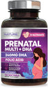 Prenatal Vitamins for Women - Multivitamin with DHA, Folic Acid, Vitamin C, B12, Iron & Omega-3, 120 Softgels