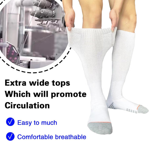 Ioryzek 2 Walking Boot Socks air Cam Walker Cast Socks Pairs Fracture Boot Brace Sock Surgical Orthopedics Sock for Men