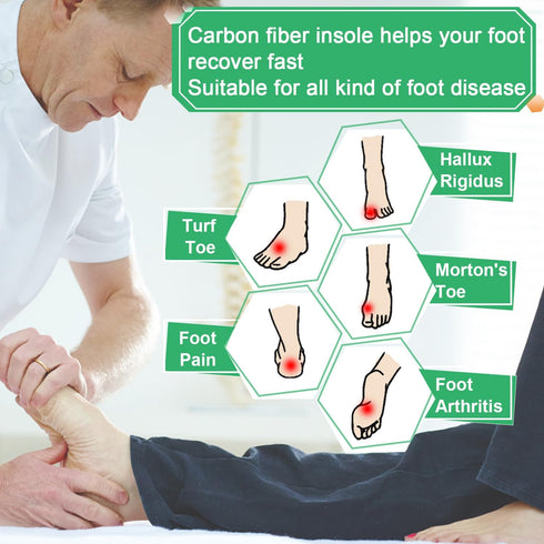 Carbon Fiber Insole, Morton's Extension Orthotic, 1 Pair Rigid Orthotic Shoe Insert for Pain Relief Recovery