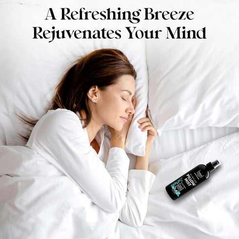 Pack Aromasong All Natural Pillow Spray for Deep Sleep- Holiday Gift of Lavender, Ocean Mist, and Eucalyptus Included