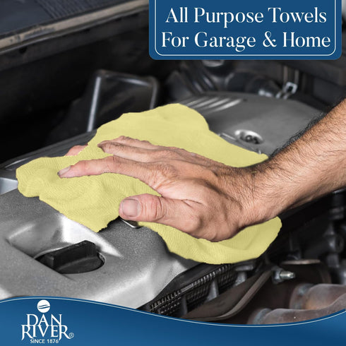 Dan River Tear Away Microfiber Cleaning Towel Roll - 30 Pack, 12x12 Inch Reusable Cloths for Scratch-Free Cleaning